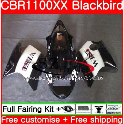 Fairings For HONDA Black bird CBR1100 XX CBR1100XX 96 97 98 99 00 01 63SH8 CBR 1100XX Black west 1996 1997 1998 1999 2000 2001
