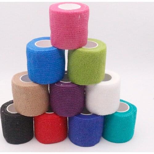 Disposable Self Adhesive Elastic Bandage For Wrist With Tattoo Accessories Random Color x1 Tube Grip