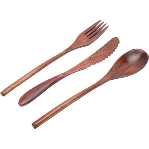 Closet organizer wardrobe 3Set Tableware Wooden Fork Spoon Knife Kit Kitchen Cutlery for Home Cafe Restaurant shoe bag shoes