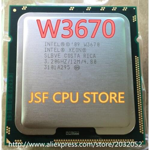Lntel Xeon W3670 CPU Processor Six-Core 3.2Ghz /L3=12M/130W/ Socket LGA 1366 Desktop (working 100% Free Shipping)