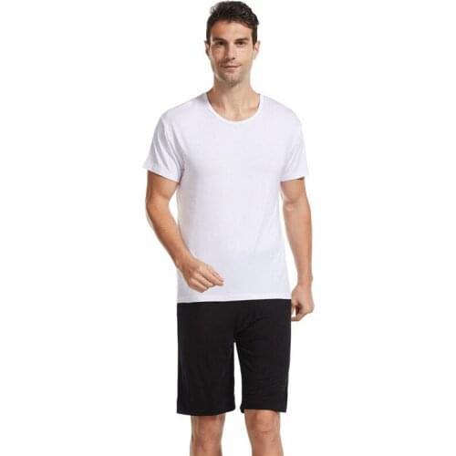 Shorts and T Shirts Men Home Wear Lounge Set Modal Sleeping Suit Summer Pajama Sets Plus Size Mens Pajamas Thin Leisure Wear