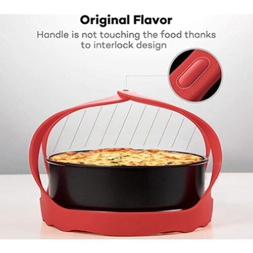 Pressure Cooker Sling Silicone Steamer Lifter Accessories Pot Cookers Pad Insulated Crock Mat Rack Egg Heat Drain Kitchen G0U9