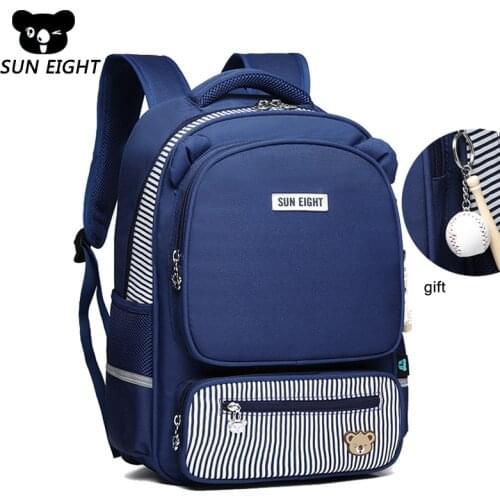 SUN EIGHT NEW School Bag For Boy Kid Backpacks Cute Waterproof Children School Bags For Teenagers Boys/Girls 3Colors