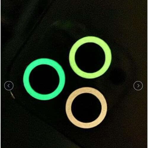 Luminous Lens Bumper Cover For iPhone 12 Mini Pro Max Camera Lens Screen Protector Ring Cover Fluorescent