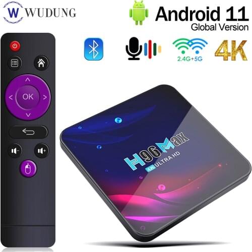 H96 MAX V11 RK3318 Quad-Core Set Top Box Android 11.0 2/4GB RAM 16/32/64GB ROM BT 4K Wifi Youtube Facebook TV Receivers