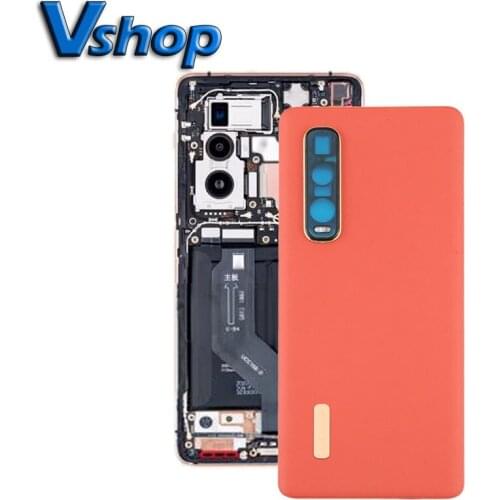 Leather Material Battery Back Cover for OPPO Find X2 Pro CPH2025 PDEM30 Mobile Phone Repair Replacement Parts