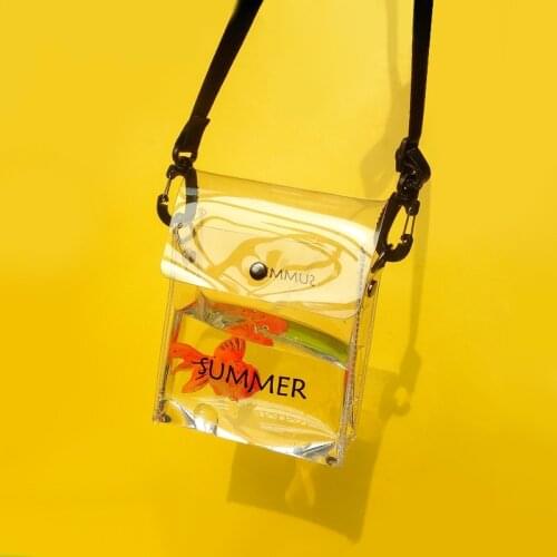 Ladies Transparent Bag Large Capacity Portable One-Shoulder Mobile Phone Bag Vertical Cosmetic Bag Jelly Color Solid Color