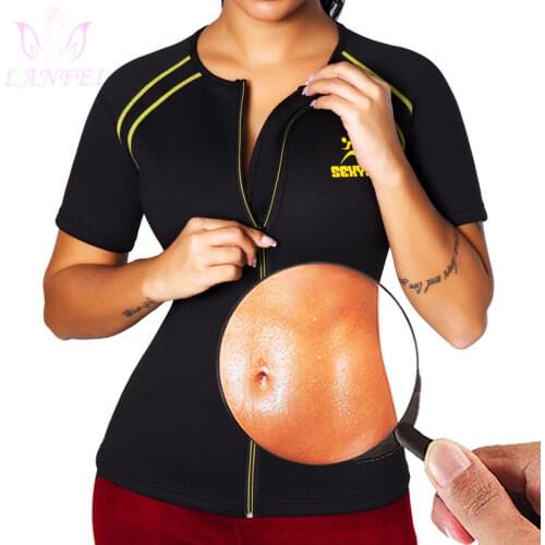 LANFEI Slimming Sweat Shirt Neoprene Sauna Weight Loss Shapewear for Women Body Shaper Corset Compression Waist Trainer Vest Top
