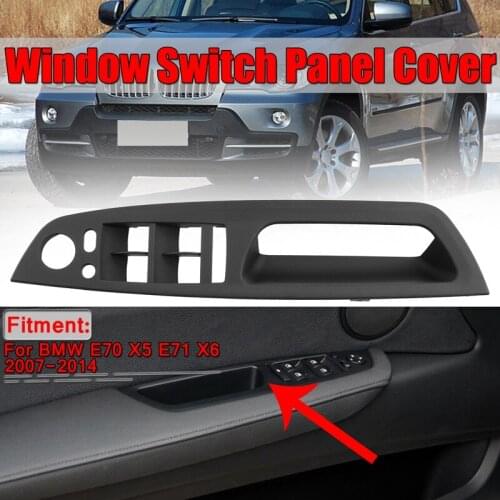 1pcs Car Driver Door Front Left Window Switch Contro Panel Cover Trim Frame Universal For BMW E70 X5 E71 X6 2007-2014