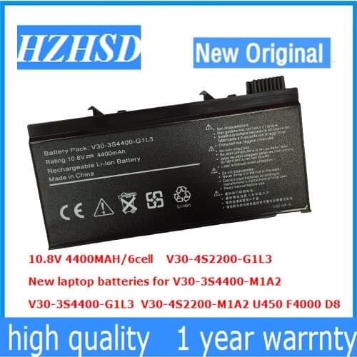 10.8v 4400mah New V30-3S4400-G1L3 laptop battery for HASEE V30-3S4400-M1A2 V30-4S2200-G1L3 V30-4S2200-M1A2 U450 F4000 D8