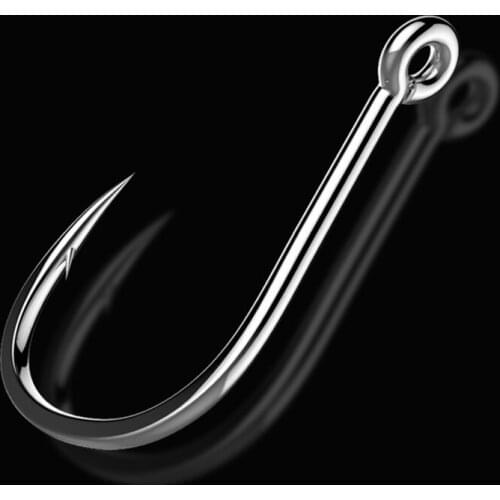 100 Pieces Of High-Quality Fish Hooks With Holes For Soft Bait Sea Fishing Freshwater Fishing High-Carbon Steel Hooks Pierced Ca
