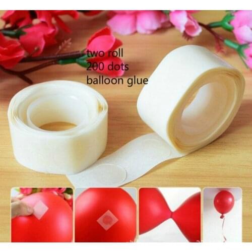 2 Roll 200Pcs Balloon Glue Dot Point Foil Latex Balloon Removable Stickers Fix Balls For Wedding Party Christmas Home Decoration