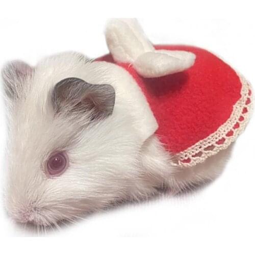 55% Dropshipping!!Pet Costume Bow-knot Decor Ruffled Hem Flannel Skin-friendly Cloth Dress for Hamster