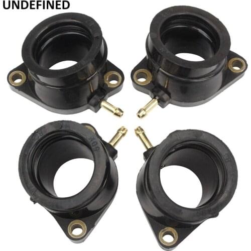 For Yamaha FZS600 S/R/SP FAZER 1998-2003 4 Pcs Rubber Black Motorcycle Carburetor Interface Manifold Joint Boots Set Carburador