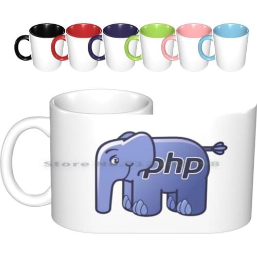Php Elephpant Logo ( Centered ) Ceramic Mugs Coffee Cups Milk Tea Mug Php Developer Php Engineer Php Coder Php Geek Php Nerd