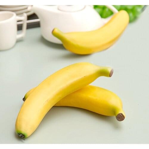 5pcs Plastic Foam Artificial Bananas Simulation Fake Fruit Props Decor Practical Home Decoration Accessories