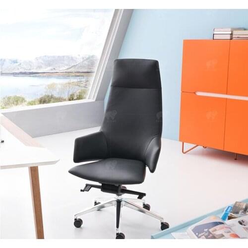 Leather boss chair reclining computer chair home modern minimalist conference chair designer office chair