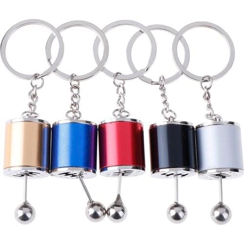 1PC Creative Alloy Cars Gear Head Key Chain Free Shift Keyring Turbo Keychains Wave Box Ornaments Punk Keyring For Men Dad Gift