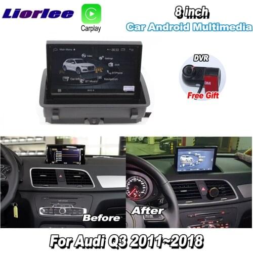 Liorlee Car Android Multimedia Player For Audi Q3 2011-2018 GPS Navigation System Radio HD Screen DVR Driving Video Recorder