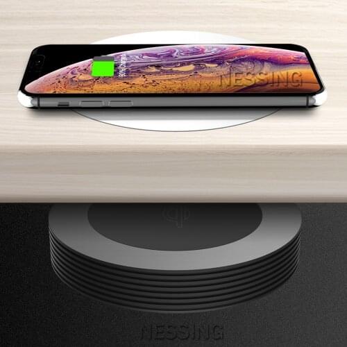 Long Distance Wireless Charger Pad Desktop Coffee Furniture Office Hide QI Wireless Charging For IPhone XS 11 Max Samsung S20 10
