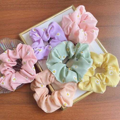 Fashion Classic Women Floral Elastic Hair Bands For Lady Girls Ponytail Holder Rubber Band Elegant Hair Rope Hair Accessories