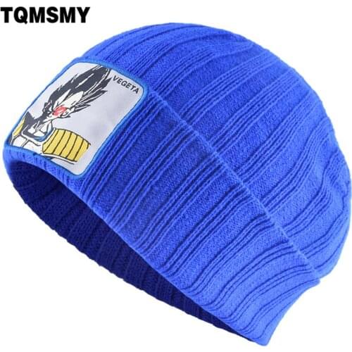 TQMSMY Mens Skullies Beanies Winter Warm Knitted Hats Women Solid Color VEGETA Caps Boys Girls Streetwear Hip Hop Bonnet Gorra