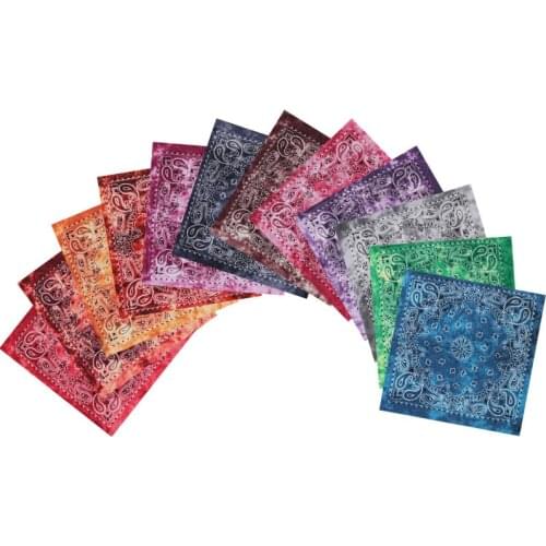 Fashion Stain Resistant Paisley Printed Womens Square Scarf Kerchief Bandanas For Women Man Child Home Use 55x55cm, 1 Piece