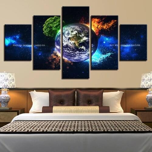 Canvas HD Prints Posters Home Decor Wall Art Framework 5 Piece Earth 4 Season Tree Natural Landscape Paintings Abstract Pictures