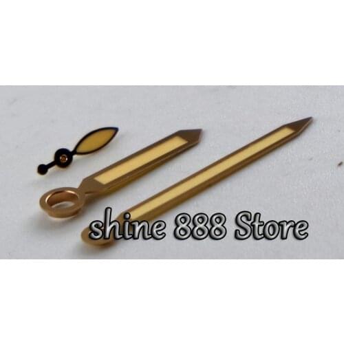 Parnis rose golden super lume watch hands for 47mm case untas 6497 6498 movment