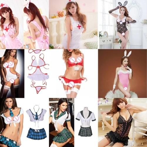 Sexy Lingerie Nurse Maid Student Cosplay Costumes Babydoll Lace Erotic Sexy Women Underwear Erotic Underwear Babydoll Sleepwear