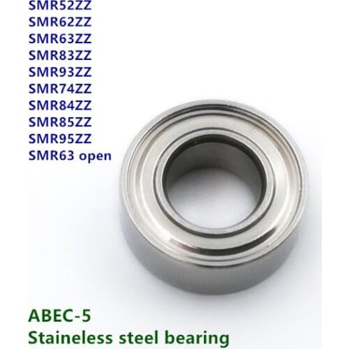 50pcs/lot ABEC-5 SMR52ZZ SMR62ZZ SMR63ZZ SMR63 SMR83ZZ SMR93ZZ SMR74ZZ SMR84ZZ SMR85ZZ SMR95ZZ stainless steel ball bearing