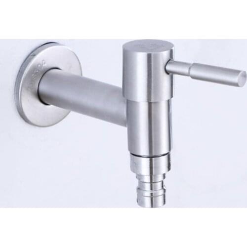 G1/2” 304 Stainless Steel T-word Shaped Washing Machine Water Faucet Hot Modern Garden Fast Open Faucet/ Wall Mounted Taps