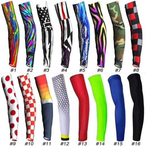 1 Pair Quality Cycling Arm Pro Team UV Sun Protective Sleeve Breathable Bicycle Running Racing MTB Bike Compression Bands Bike