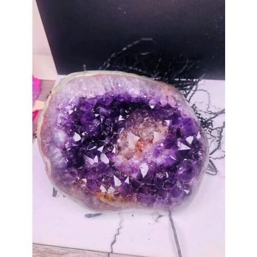 Super Size!Natural Amethyst Geode Quartz Cluster Crystal Specimen Energy Healing Figurines Decor