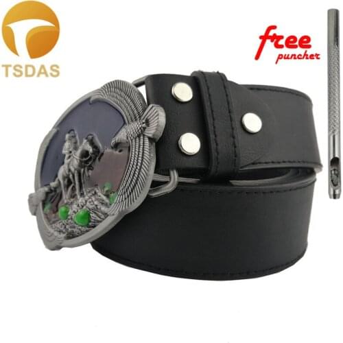 Western Eagle Belt Buckle Cowboy Retro Styling Brand Metal Buckle Fashion Mens Belt Buckles for Boyfriend