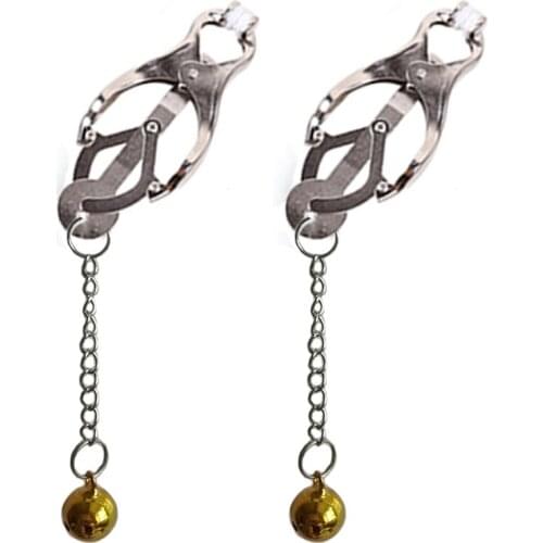 Stainless Steel Metal Chain Nipple Milk Clips Breast Clip Slaves Nipple Clamps Exotic Accessories