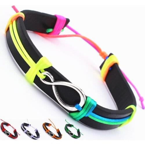 2019 New Arrivals Korean Hot Fashion Simple Metal 8 Infinity Charm Bracelets For Women & Men Jewelry Summer Style Beach