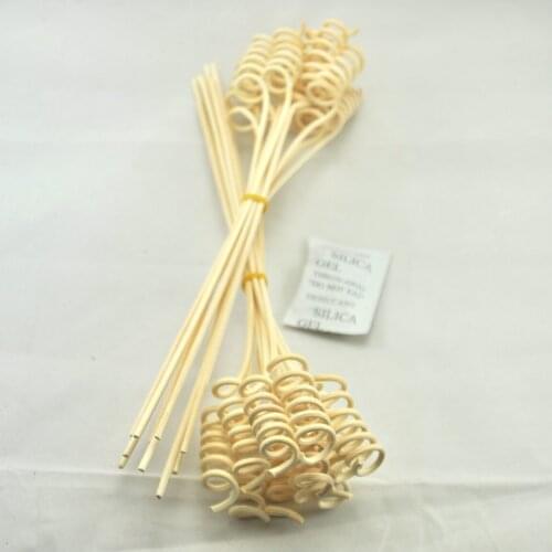 20 Pieces Wavy Spiry Natural Rattan Reed Fragrance Diffuser Replacement Refill Sticks 28cm x3mm Spring-shape