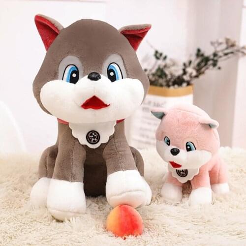 25-55CM Funny Husky Animals Soft Plush Toys kawaii Pillow for Children Baby Kids Girl Birthday Christmas Gift 2021 new
