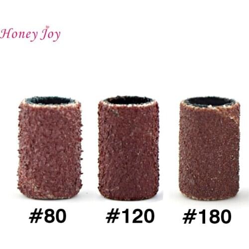 300PCS Sanding Bands Bits Ring Replacement Manicure Pedicure Electric Nail Art Drill File Machine Nails Tools Size 80" 120" 180"