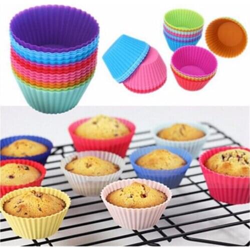 6 pcs Mini Silicone Cup Cake Pan Mold Muffin Cupcake Form to Bake Kitchen Baking Tools for Cakes Candy Color Baking Pastry Tools
