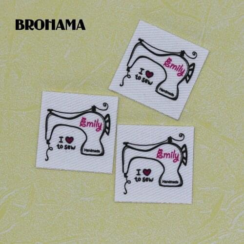 96 pieces Custom logo labels, Name iron on label, Custom Clothing tags, Organic Cotton Labels