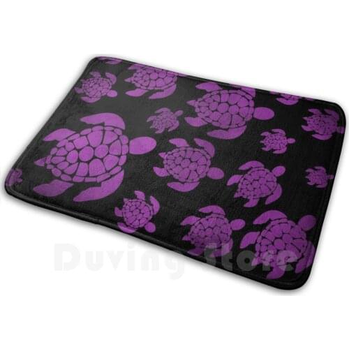Watercolor Galaxy Turtles - Purple Mat Rug Carpet Anti-Slip Floor Mats Bedroom Turtle Galaxy Galaxy Turtle Watercolor Watercolor