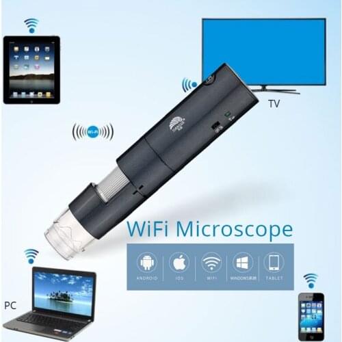 300X Zoom Wi-Fi Digital Microscope LED Illumination 3MP Portable Wireless Microscope w/ Stand Stage for Hair Skin Care Analysis