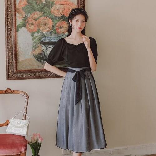 DANDELION GIRL Black Summer Dresses