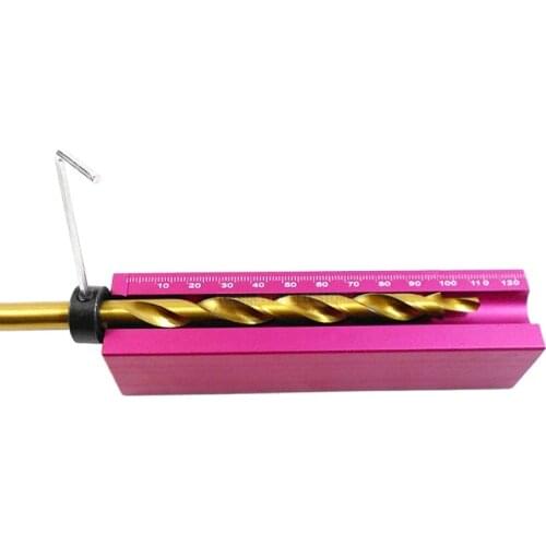 Drill height locator Stopper Locating ruler Aluminum alloy height depth measuring ruler Woodworking tool