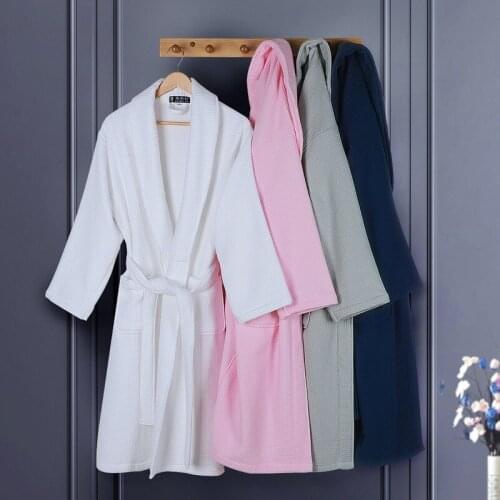 Winter Pajamas Thick Waffle Bathrobe Women Pure Cotton Mens Kimono Bathrobe Night Gown Women Long Soft Wedding Bridesmaid Robe