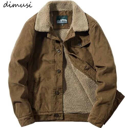 DIMUSI Winter Men Bomber Jacket Fashion Male Outwear Fleece Warm Coats Casual Slim Fit Velvet Thermal Jackets Men Clothing