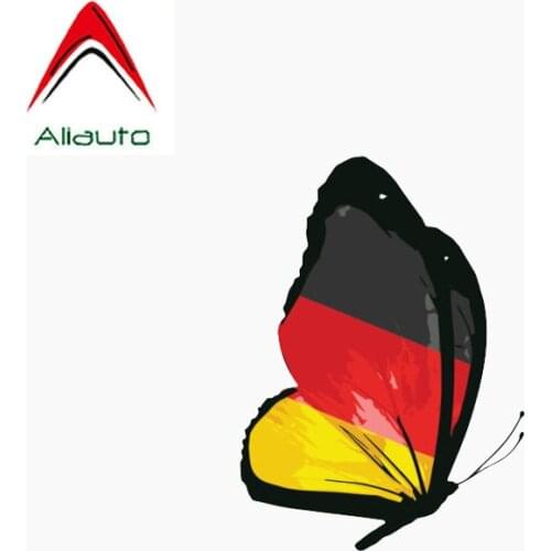 Aliauto Fashion Germany Flag Butterfly Modeling Car Stickers Auto Accessories Reflective PVC Decal , 8CM*11CM