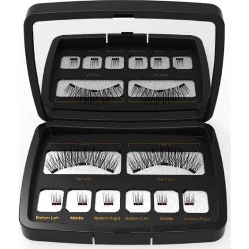 20Set/Lot 6+2 Cluster Acrylic Eyelash Set Magnetic Thick False Eyelashes Tweezers 1 Pair Of Magnetic Suction HA2325
